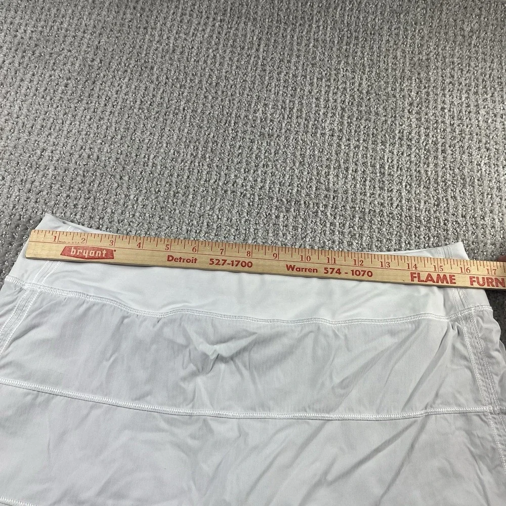 Lululemon Skirt Womens Size 10 Tall White Pace Rival Lined Skort Tennis
